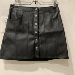 Leather black skirt from Express size 4